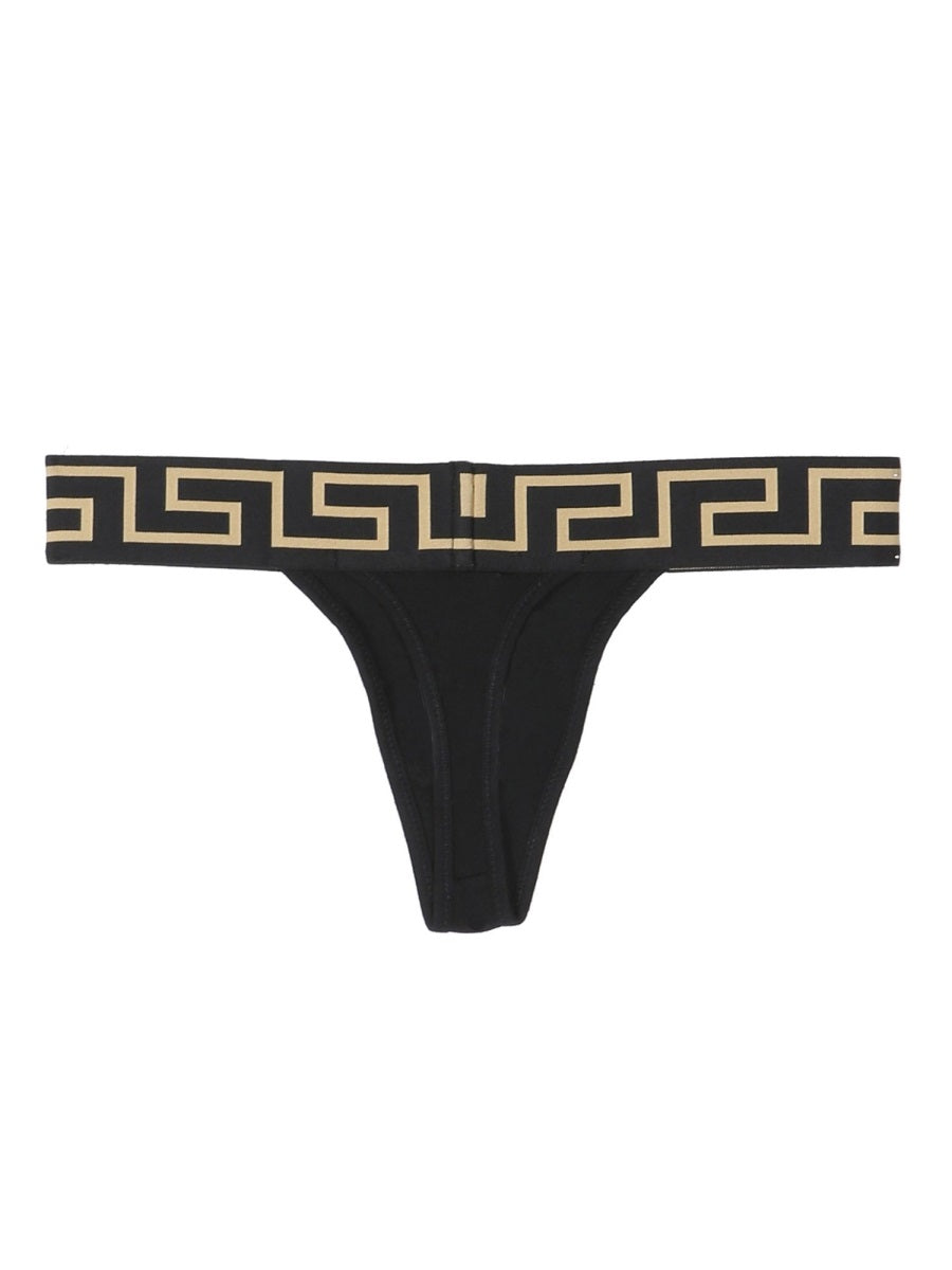 Versace Women Thong With Greca Design