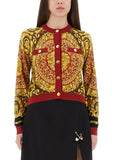 Versace Women Baroque Silk Knit Cardigan