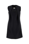 Versace Black Twill Mini Dress