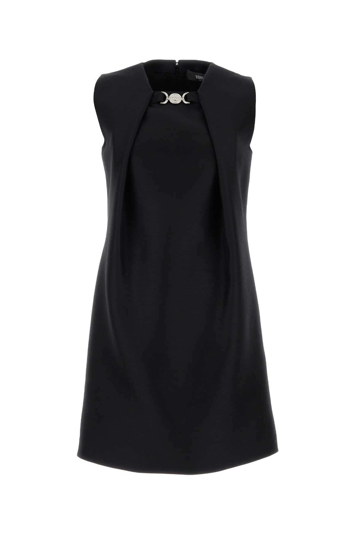 Versace Black Twill Mini Dress