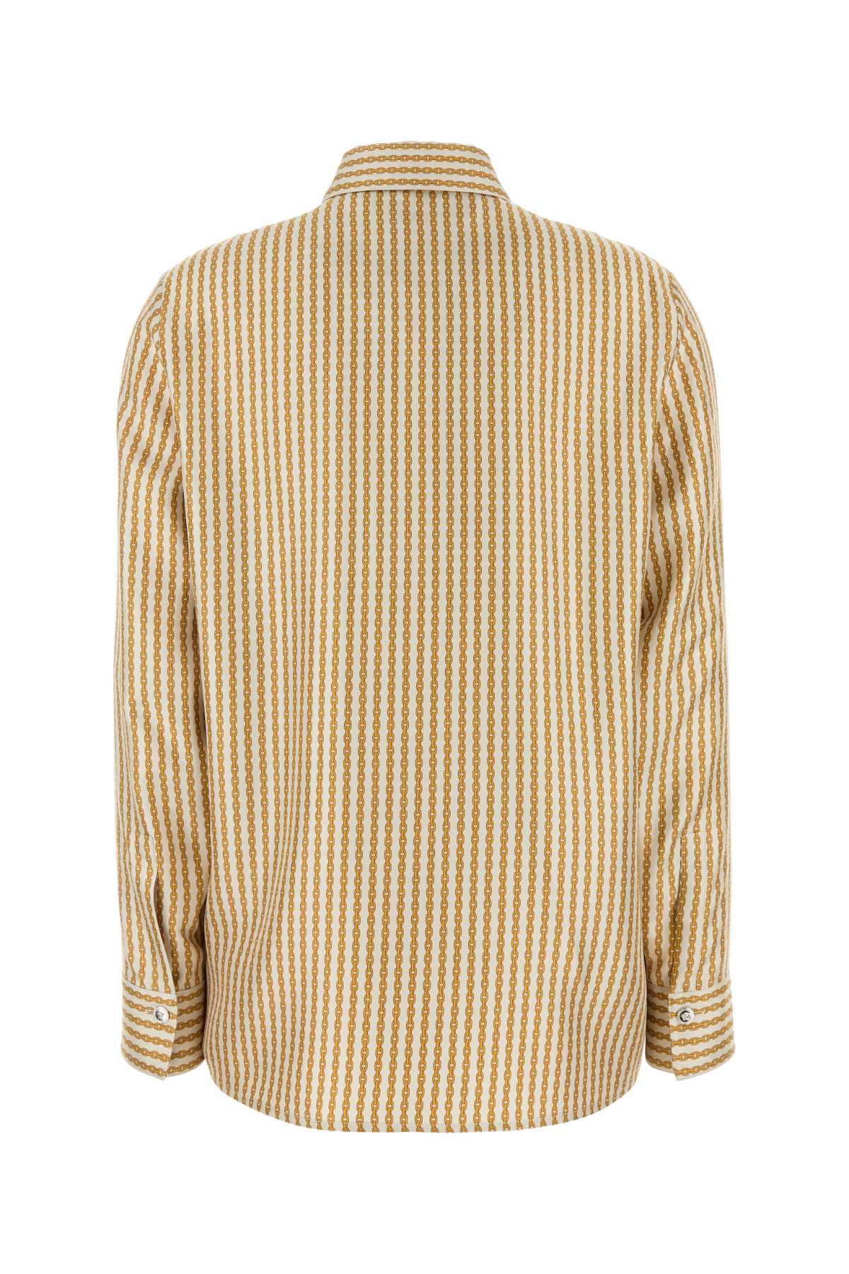 Versace Women Printed Silk Dress Shirt