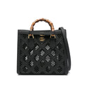Gucci Women Black Leather Tote Bag