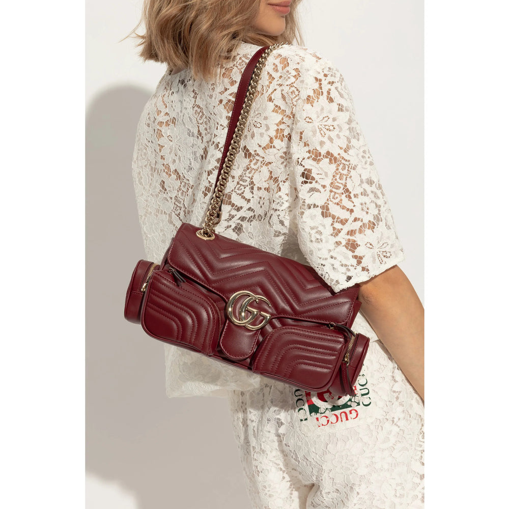 Gucci Women Cardinal Red Shoulder Bag