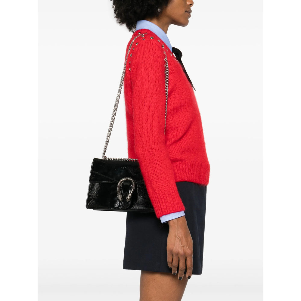 Gucci Women Black Calf Leather Shoulder Bag
