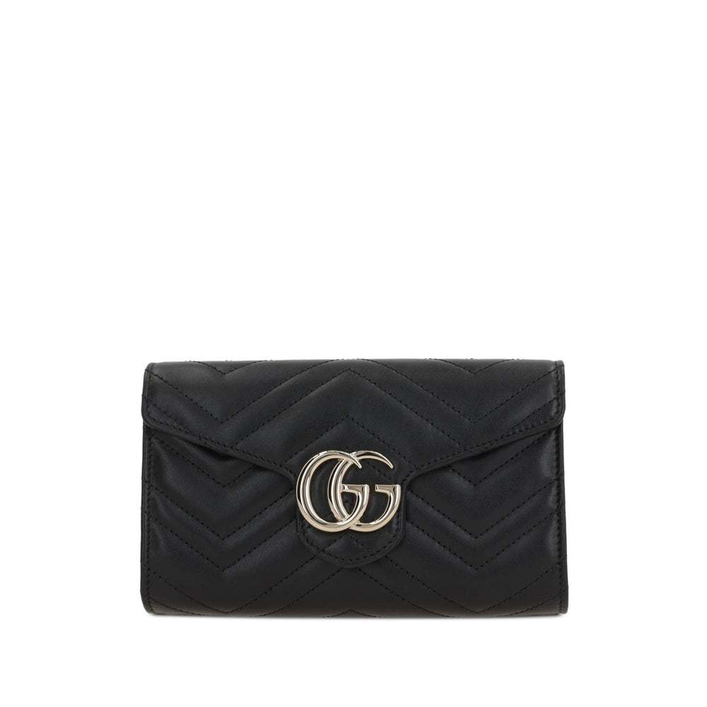 Gucci Women Black Compact Leather Purse