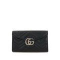 Gucci Women Black Compact Leather Purse