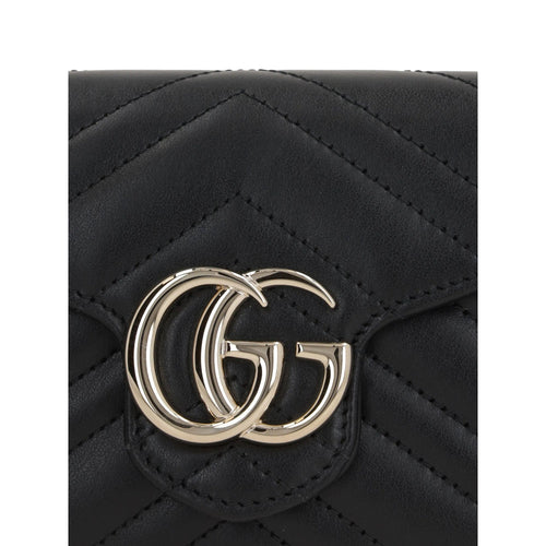 Gucci Women Black Compact Leather Purse