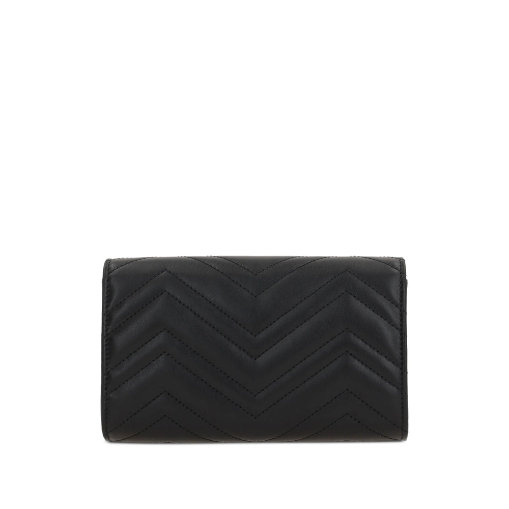 Gucci Women Black Compact Leather Purse
